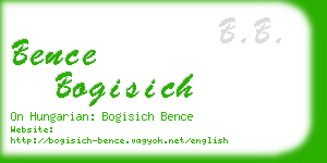 bence bogisich business card